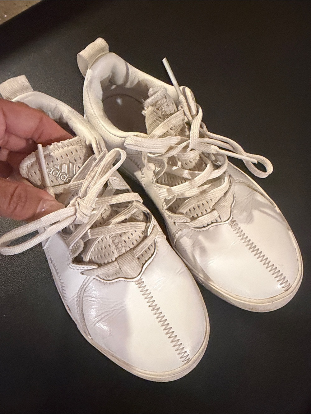 Adidas kids White Lace-Up Sneakers